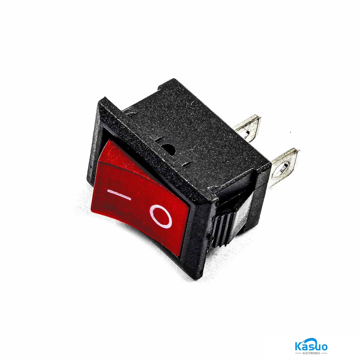 6A 250VAC Rocker Switch - 2-Pin, Red